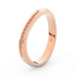 Dámský snubní prsten z růžového zlata se zirkony, Danfil DLR3017
