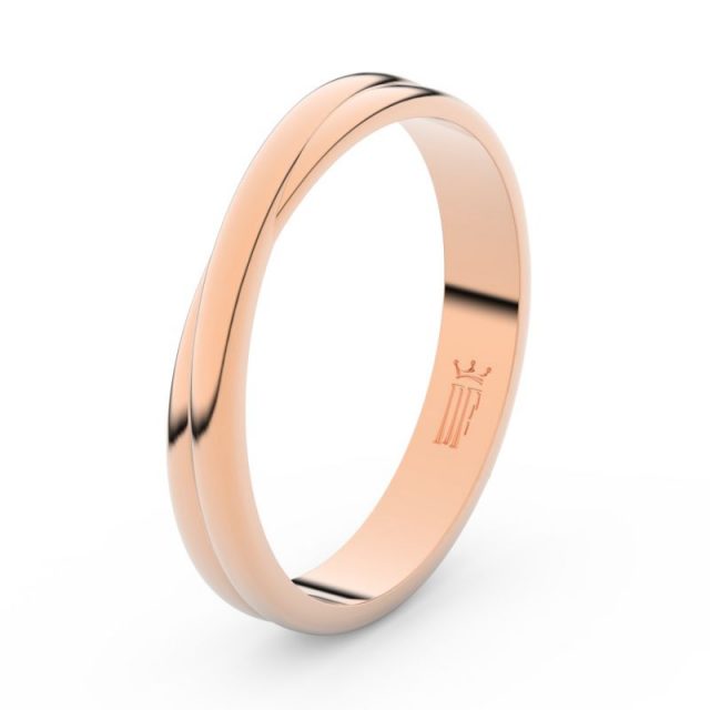 Pánský snubní prsten z růžového zlata, Danfil DLR3020
