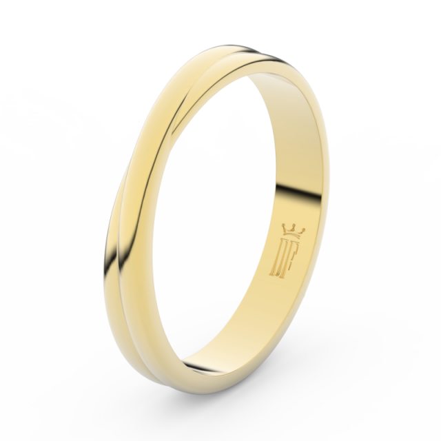 Pánský snubní prsten ze žlutého zlata, Danfil DLR3020