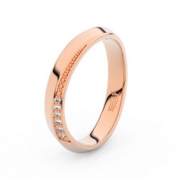 Dámský snubní prsten z růžového zlata se zirkony, Danfil DLR3023