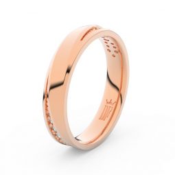 Dámský snubní prsten z růžového zlata se zirkony, Danfil DLR3025
