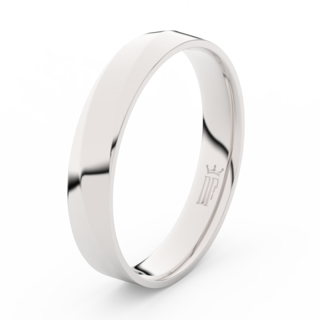 Pánský snubní prsten z bílého zlata Danfil DLR3026