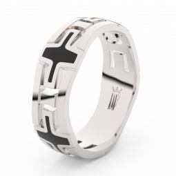 Pánský snubní prsten Danfil DLR3043 z bílého zlata