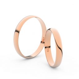 Snubní prsteny z růžového zlata, pár, Danfil DF 4E30