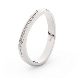 Dámský snubní prsten z bílého zlata s diamanty Danfil DF 3017