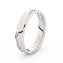 Dámský snubní prsten z bílého zlata s diamanty Danfil DF 3025
