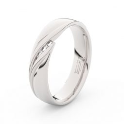 Dámský snubní prsten z bílého zlata s diamanty Danfil DF 3044