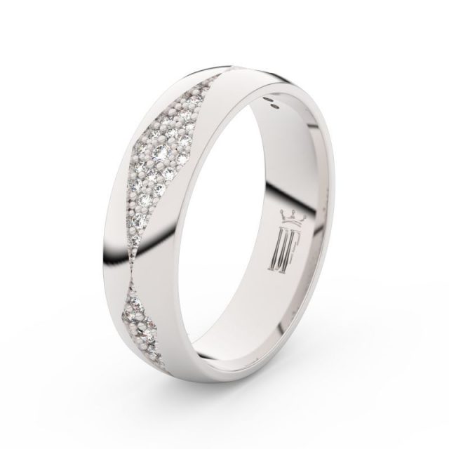Dámský snubní prsten DF 3074 z bílého zlata, s brilianty