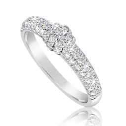 Zásnubní prsten z bílého zlata s diamanty, Danfil DF 3190B