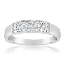 Zásnubní prsten z bílého zlata s diamanty, Danfil DF 3192B