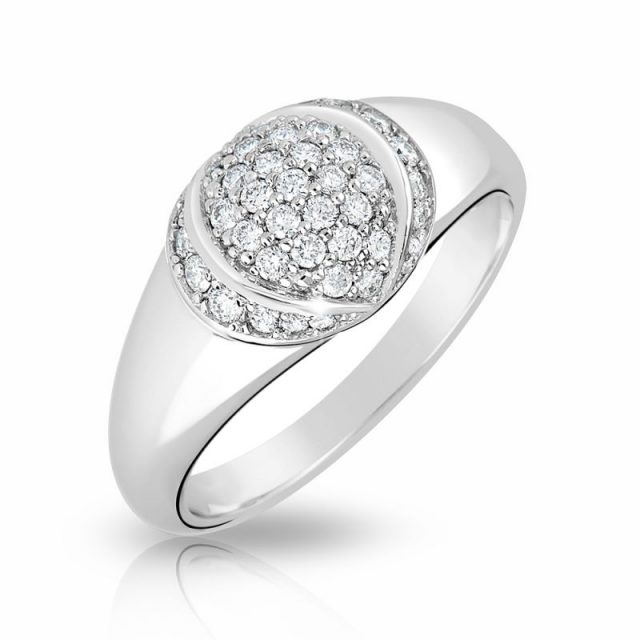 Zásnubní prsten z bílého zlata s diamanty, Danfil DF 3193B