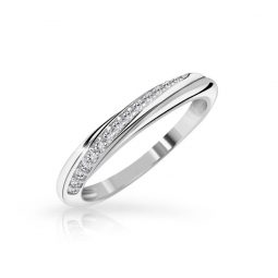 Zásnubní prsten z bílého zlata s diamanty, Danfil DF 3302B