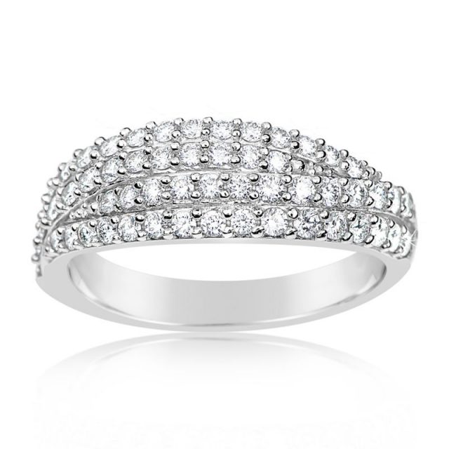 Zásnubní prsten z bílého zlata s diamanty, Danfil DF 3350B