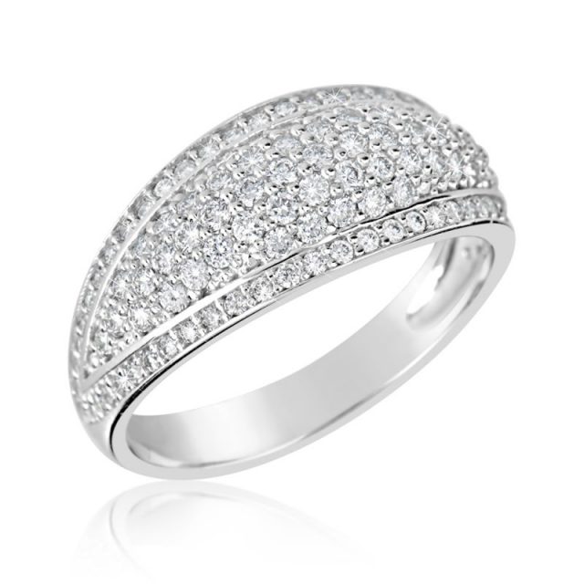 Zásnubní prsten z bílého zlata s diamanty, Danfil DF 3353B
