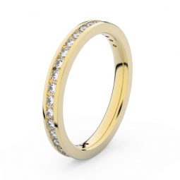 Dámský snubní prsten ze žlutého zlata s diamanty, Danfil DF 3893