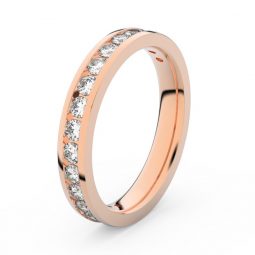 Dámský snubní prsten z růžového zlata s diamanty, Danfil DF 3894