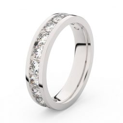 Dámský snubní prsten z bílého zlata s diamanty, Danfil DF 3895