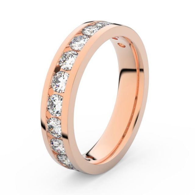 Dámský snubní prsten z růžového zlata s diamanty, Danfil DF 3895
