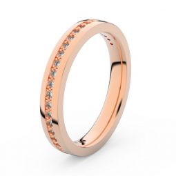 Dámský snubní prsten z růžového zlata s diamanty, Danfil DF 3896