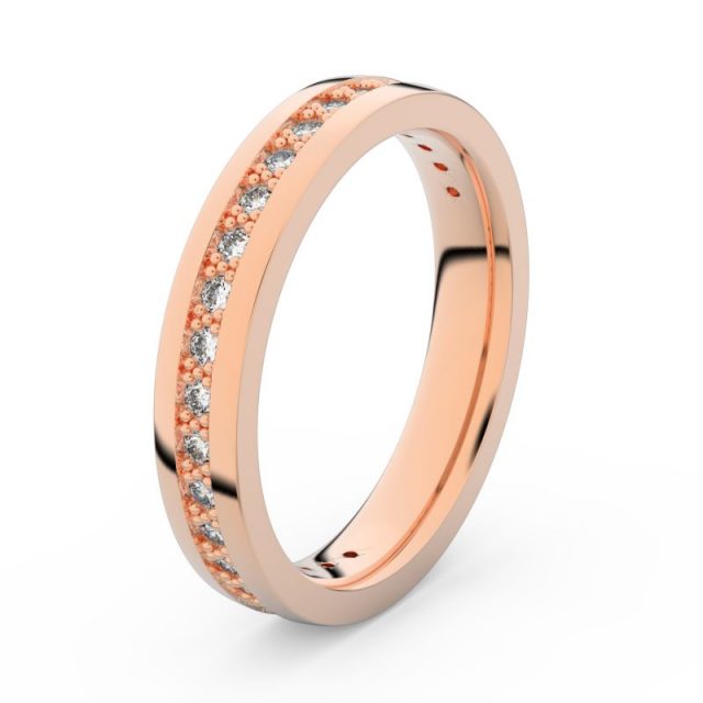 Dámský snubní prsten z růžového zlata s diamanty, Danfil DF 3897