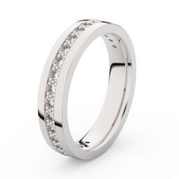 Dámský snubní prsten z bílého zlata s diamanty, Danfil DF 3898