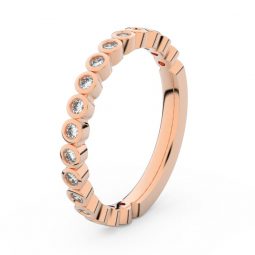 Dámský snubní prsten z růžového zlata s diamanty, Danfil DF 3899