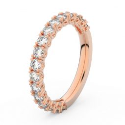Dámský snubní prsten z růžového zlata s diamanty, Danfil DF 3903