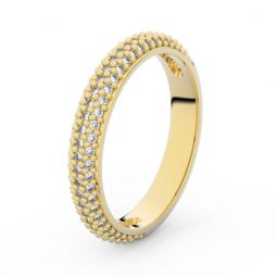 Dámský snubní prsten ze žlutého zlata s diamanty, Danfil DF 3911