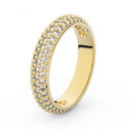 Dámský snubní prsten ze žlutého zlata s diamanty, Danfil DF 3912