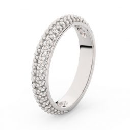 Dámský snubní prsten z bílého zlata s brilianty, Danfil DF 3918