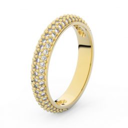 Dámský snubní prsten ze žlutého zlata s diamanty, Danfil DF 3918