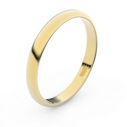 Zlatý snubní prsten FMR 2A30 ze žlutého zlata, bez kamene