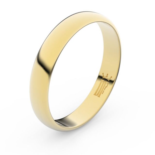 Snubní prsten ze žlutého zlata, Danfil FMR 2C40