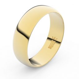 Zlatý snubní prsten FMR 3B ze žlutého zlata