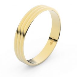 Snubní prsten ze žlutého zlata, Danfil FMR 4K37