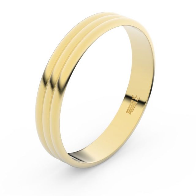 Snubní prsten ze žlutého zlata, Danfil FMR 4K37