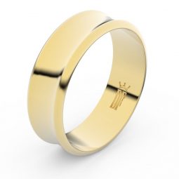 Zlatý snubní prsten FMR 5B ze žlutého zlata, bez kamene