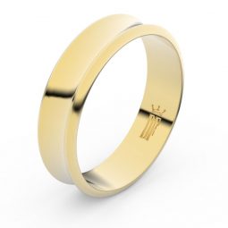 Zlatý snubní prsten FMR 5C ze žlutého zlata, bez kamene