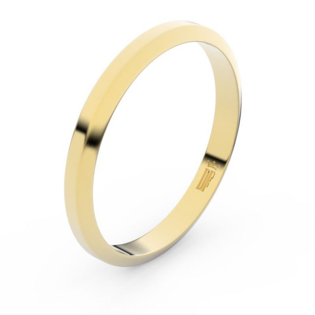 Snubní prsten  ze žlutého zlata, Danfil FMR 6A30