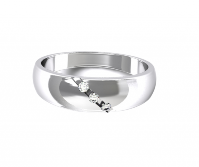 OLIVIE Stříbrný snubní prsten 5417 Velikost prstenů: 11 (EU: 65-67)