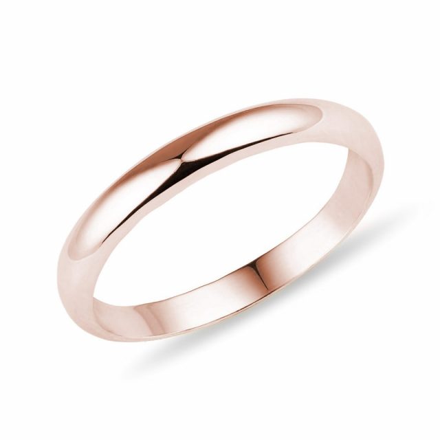 Snubní prsten pro ženy z růžového zlata KLENOTA