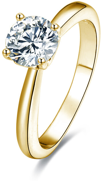 Beneto Pozlacený stříbrný prsten s krystaly AGG202 