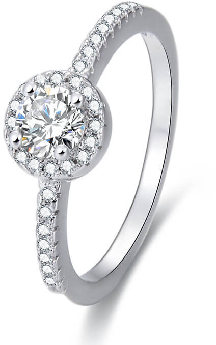Beneto Stříbrný prsten s krystaly AGG194 