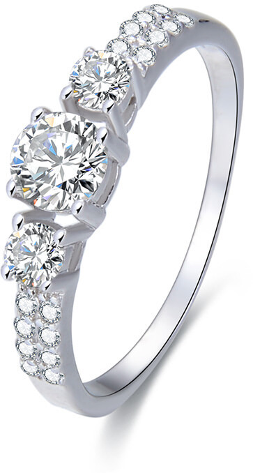 Beneto Stříbrný prsten s krystaly AGG197 
