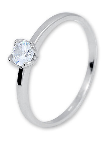 Brilio Silver Něžný stříbrný prsten se zirkonem 426 001 00576 04 