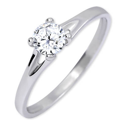 Brilio Silver Stříbrný zásnubní prsten s krystalem 426 001 00508 04 