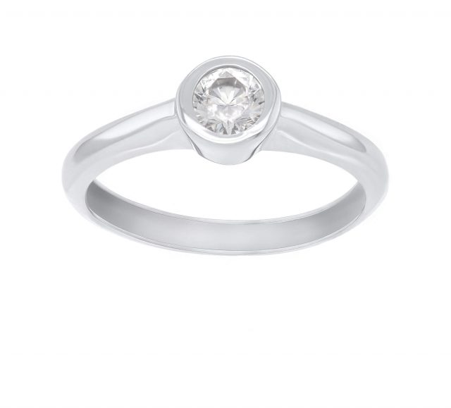 Brilio Silver Stříbrný zásnubní prsten se zirkonem SR042W 