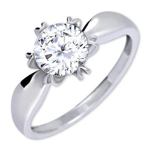 Brilio Silver Výrazný zásnubní prsten 426 001 00502 04 