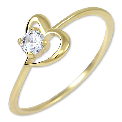 Brilio Zásnubní prsten s krystalem Srdce 226 001 01033 