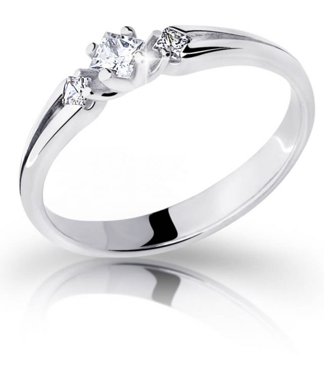 Cutie Diamonds Elegantní zásnubní prsten z bílého zlata s diamanty DZ6866-2105-00-X-2 